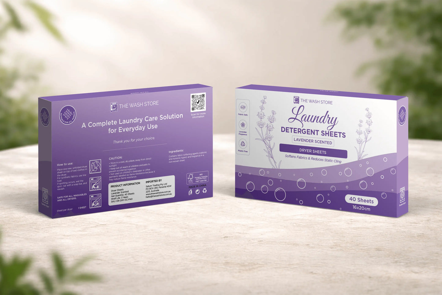 Fragrance-Controlled Laundry Pack (40 Sheets) The Wash Store