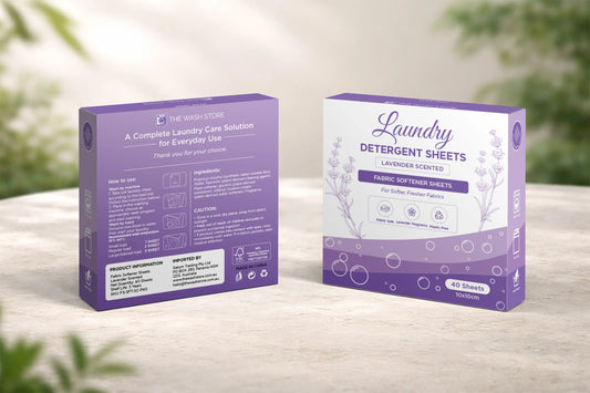 Lavender Fabric Softener Sheets | 40 Pack | Eco-Friendly The Wash Store