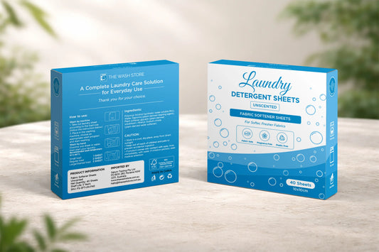 Unscented Fabric Softener Sheets | 40 Pack | Eco-Friendly The Wash Store
