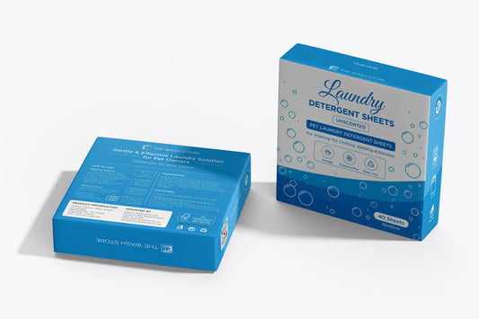 Unscented Pet Laundry Sheets | 40 Pack | Eco-Friendly The Wash Store
