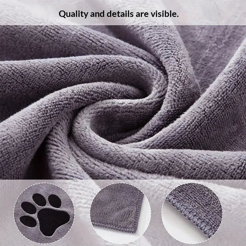 Quick-Dry Microfiber Pet Bath Towel – Extra Absorbent & Thick The Wash Store