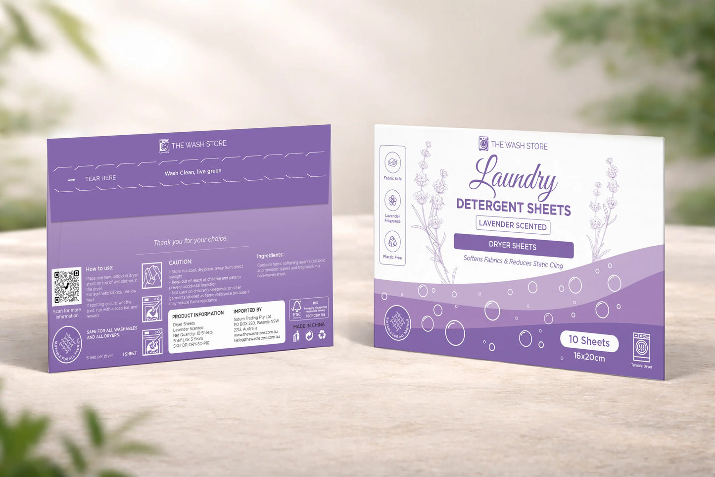 Lavender Complete Laundry Pack (10 Sheets) The Wash Store