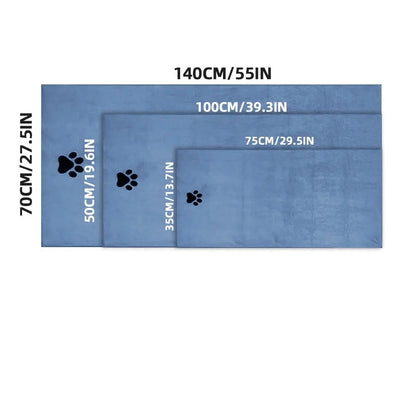 Quick-Dry Microfiber Pet Bath Towel – Extra Absorbent & Thick The Wash Store